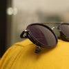 Full Black Metal Frame Unisex Round Sunglasses For Men and Women-SunglassesCraft