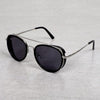 Metal Frame Round Silver Black Sunglasses For Men And Women-SunglassesCraft