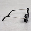 Metal Frame Round Silver Black Sunglasses For Men And Women-SunglassesCraft