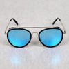 Metal Frame Round Aqua Blue Sunglasses For Men And Women-SunglassesCraft