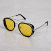 Metal Frame Round Yellow Candy  Sunglasses For Men And Women-SunglassesCraft