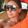 Designer Brand Vintage Oversized Square Mirror Driving Sunglasses For Men And Women-SunglassesCraft