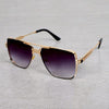 Trendy Metal Square Gold Black Gradient Sunglasses For Men And Women-SunglassesCraft