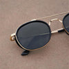Black And Gold S4612 Metal Frame Polarized Round Sunglasses For Men And Women-SunglassesCraft