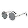 Designer Vintage Steampunk Retro Round Metal Frame Sunglasses For Unisex-SunglassesCraft