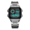Classic Square Stainless Steel LED Digital Watch For Men And Women-SunglassesCraft