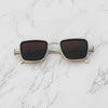 Brown And Silver Retro Square Sunglasses  For Men And Women-SunglassesCraft