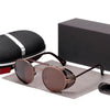 Vintage Polarized Brand Steampunk Style Retro Round Frame Fashion Cool Designer Sunglasses For Men And Women-SunglassesCraft