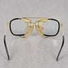 Classic Dictator Golden Clear Sunglasses For Men And Women-SunglassesCraft