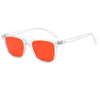 Fashionable Small Square Transparent Ocean Sheet Metal Hinge Mirror Eyeglasses For Men And Women-SunglassesCraft