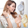 Trendy Round Rose Gold ,Silver, Gold Wristwatch For Women-SunglassesCraft