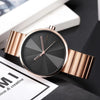 Fashion Ultra Thin Simple Stainless Steel Mesh Belt Quartz Wristwatch For Men And Women -SunglassesCraft