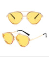 Amitabh Bachchan Trendy Metal Frame Handcrafted Outside Shields Futuristic Aviator Design Sunglasses For Men And Women-SunglassesCraft