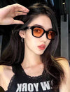 Metal Square Candy Sunglasses For Unisex-SunglassesCraft