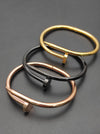 Stainless Steel Nail Bracelet Rose Gold Metallic Color For Unisex-SunglassesCraft