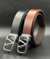 Trendy V Buckle Leather Strap Belt For Men's-SunglassesCraft