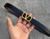 V Pattern Leather Strap Belt For Men's-SunglassesCraft