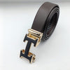 H Pattern Designer Leather Strap Belt For Men's-SunglassesCraft