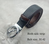 Round Shape Jaguar Buckle With Reversible Strap Belt For Men's-SunglassesCraft