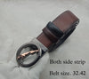 Round Shape Jaguar Buckle With Reversible Strap Belt For Men's-SunglassesCraft