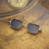 Stylish Square Black And Silver Retro Sunglasses For Men And Women-SunglassesCraft
