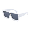 Trendy Oversized Square Mirror Lens Sunglasses For Men And Women-SunglassesCraft