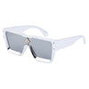 Trendy Oversized Square Mirror Lens Sunglasses For Men And Women-SunglassesCraft