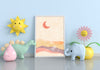 Abstract Art Sun Set Painting Frame for Wall Decor- SunglassesCraft