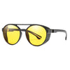 Stylish Hollow Steampunk Retro Round Fashion Frame Classic Vintage Twin Beams Designer Brand Sunglasses For Men And Women-SunglassesCraft