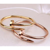 Stainless Steel Nail Bracelet Rose Gold Metallic Color For Unisex-SunglassesCraft