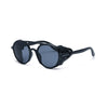 2021 Cool Vintage Side Leather Cap Oversized Round Sunglasses For Men And Women-SunglassesCraft