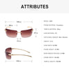 2021 Luxury Vintage Rimless Rectangle Brand Sunglasses For Men And Women-SunglassesCraft