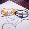 Stylish Full Crystal Stainless Steel Gold Rose Black Color Crystal Bracelets-SunglassesCraft