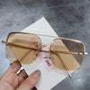 Double Beam Big Frame Square Retro Fashion Trend Oversized Hip-hop Sunglasses For Men And Women-SunglassesCraft