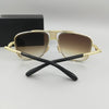 Big Frame Black/ Brown Metal High Quality Vintage Sunglasses For Women And Men-SunglassesCraft