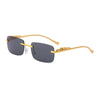 2021 Luxury Rimless Retro Fashion Brand Small Square Frame Classic Vintage Shade Designer Brand Sunglasses For Men And Women-SunglassesCraft
