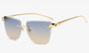 Vintage Rimless Square Top Brand Sunglasses For Unisex-SunglassesCraft