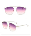 Vintage Brand Designer Square Metal Frame UV400 Gradient Sunglasses For Men And Women-SunglassesCraft