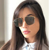 Vintage Brand Designer Square Metal Frame UV400 Gradient Sunglasses For Men And Women-SunglassesCraft