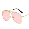 Oversized Metal Frame Sunglasses For Unisex-SunglassesCraftc