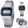 Classic Men Women LED Digital Stainless Steel Stopwatch Wrist Watch-SunglassesCraft