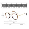 Trendy Aviation Clear Blue Blocking Lens Small Square Eyeglasses Spectacle Frame For Men And Women