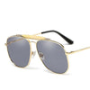 Oversized Metal Frame Sunglasses For Unisex-SunglassesCraftc