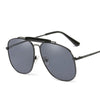 Oversized Metal Frame Sunglasses For Unisex-SunglassesCraftc