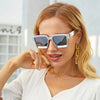 New Diamond Large Square Millionaire Fashion Shades Rectangle Luxury Sunglasses For Men And Women-SunglassesCraft