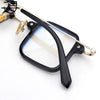 Acetate Metal Small Square Eyeglasses For Unisex-SunglassesCraft