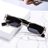 Fashion Small Rectangle With Metal Ring Decoration Frame Sunglasses For Men And Women-SunglassesCraft
