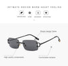 2021 Brand Designer Retro Fashion Trendy Rimless Rectangle Sunglasses For Men And Women-SunglassesCraft