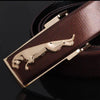 Fashionable Jaguar Alloy Buckle Designer Belt For Men's-SunglassesCraft