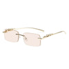 Retro Rimless Frame Sunglasses For Unisex-SunglassesCraft